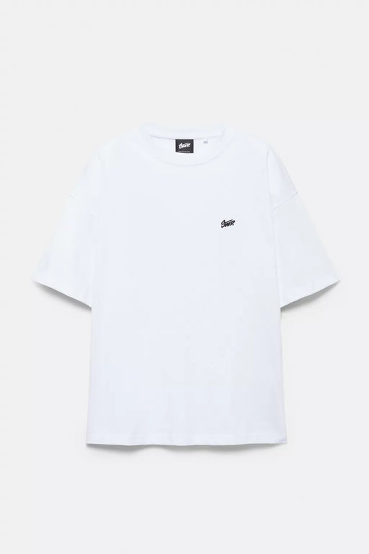 Playera boxy logo STWD Blanca